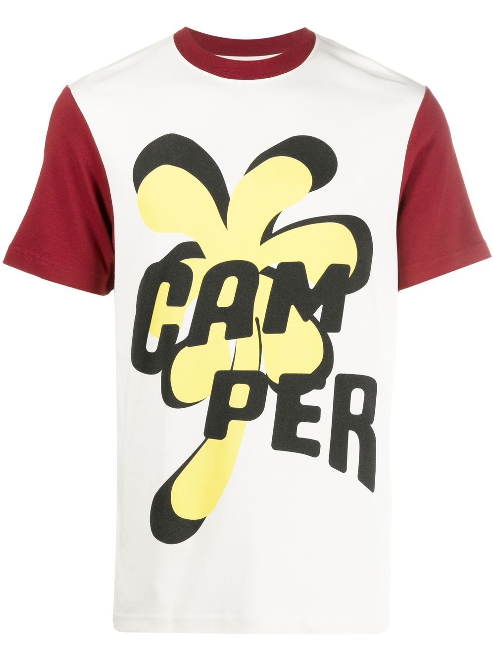 Camper logo-print colour-block T-shirt - White von Camper