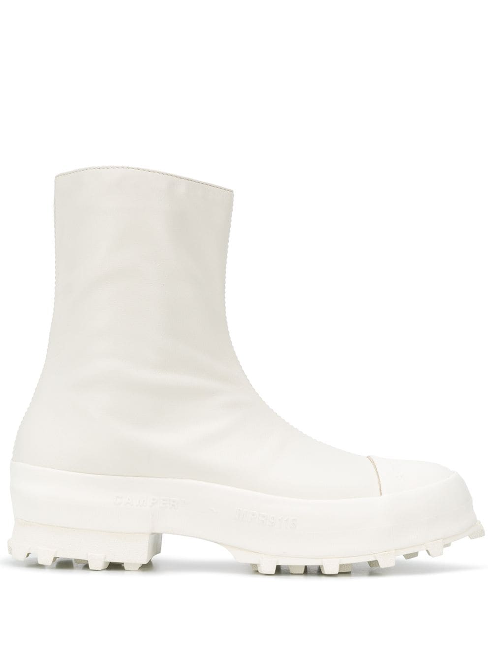 CamperLab Traktori zipped ankle boots - White von CamperLab