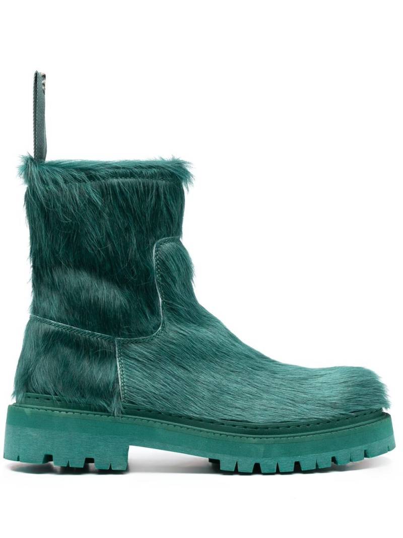 CamperLab Eki calf-hair ankle boots - Green von CamperLab