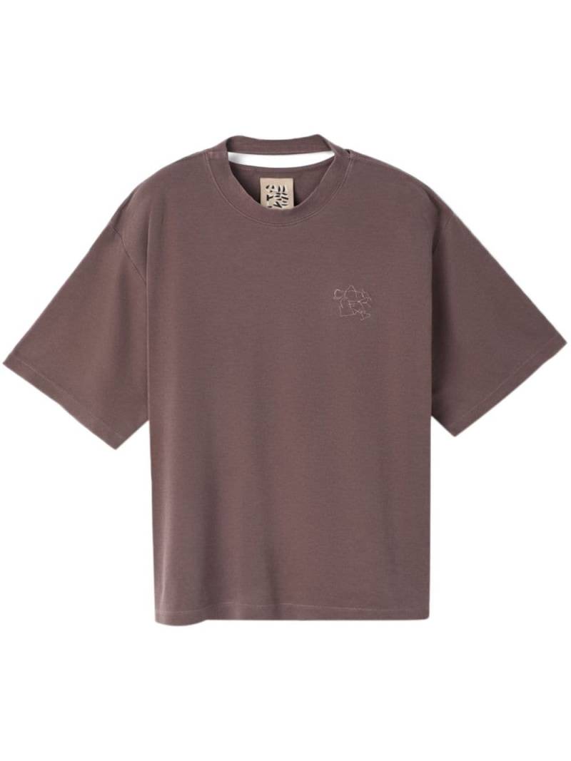 CamperLab logo-embroidered cotton T-shirt - Brown von CamperLab