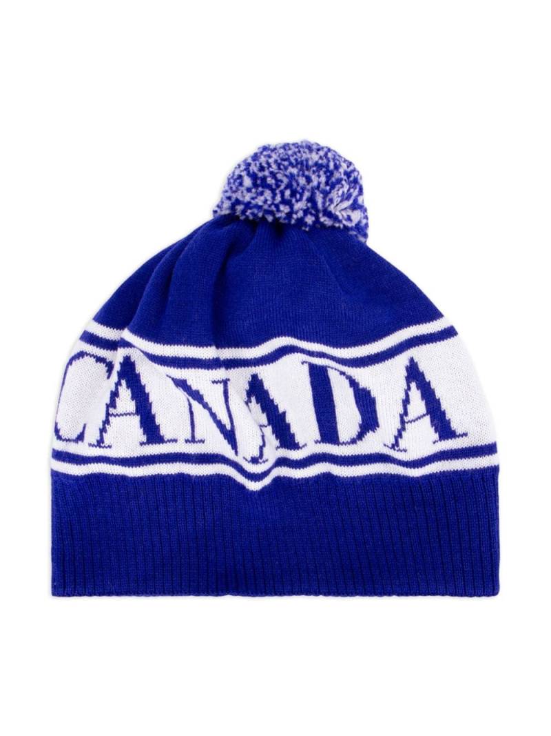 Canada Goose Kids logo wool beanie - Blue von Canada Goose Kids