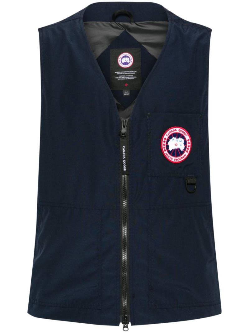 Canada Goose Canmore logo-patch gilet - Blue von Canada Goose