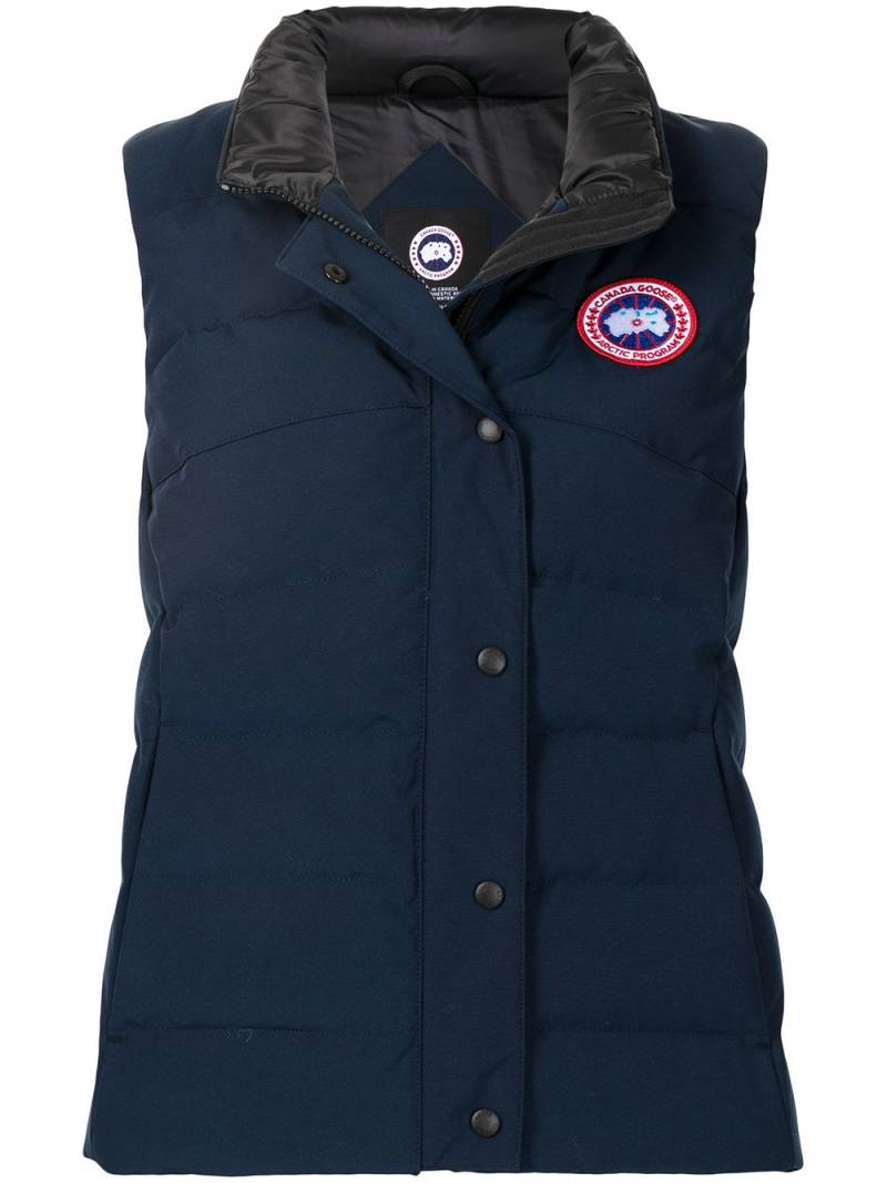 Canada Goose Blue Logo Patch Padded Gilet von Canada Goose