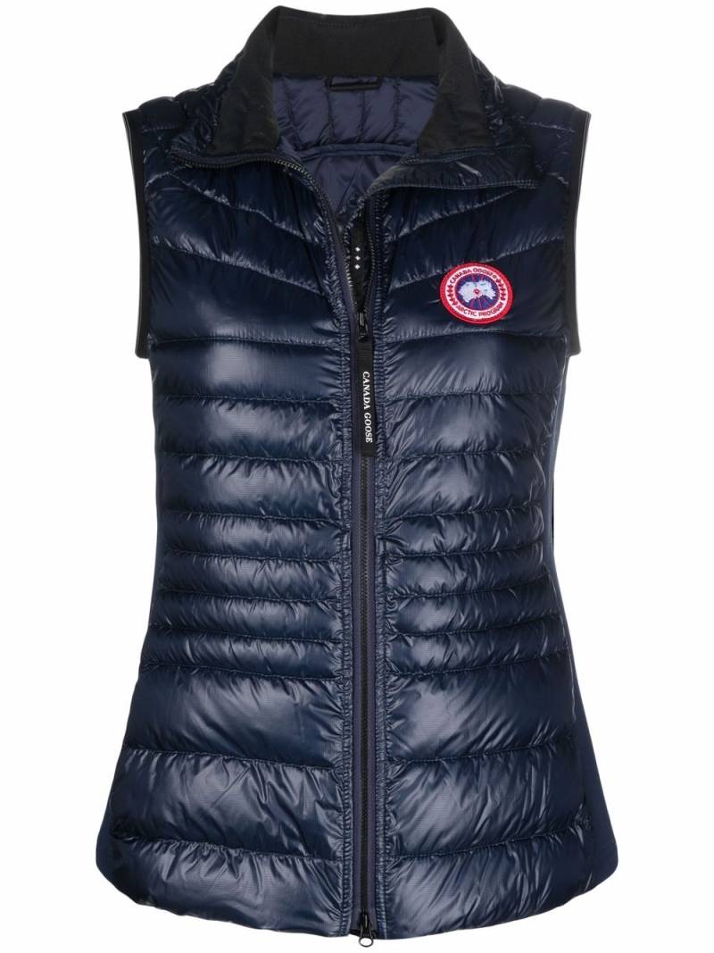 Canada Goose logo-patch feather-down padded gilet - Blue von Canada Goose