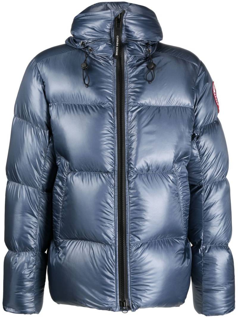 Canada Goose logo-patch padded down jacket - Blue von Canada Goose