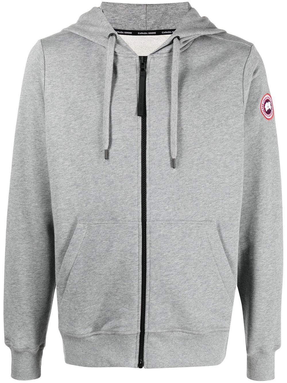 Canada Goose logo-patch zipped hoodie - Grey von Canada Goose