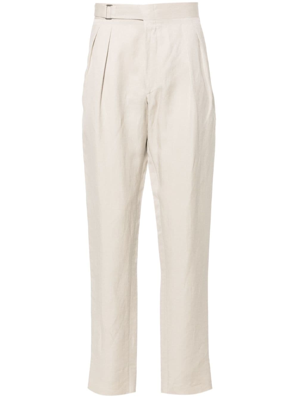 Canali Adjuster mid-rise tapered trousers - Brown von Canali
