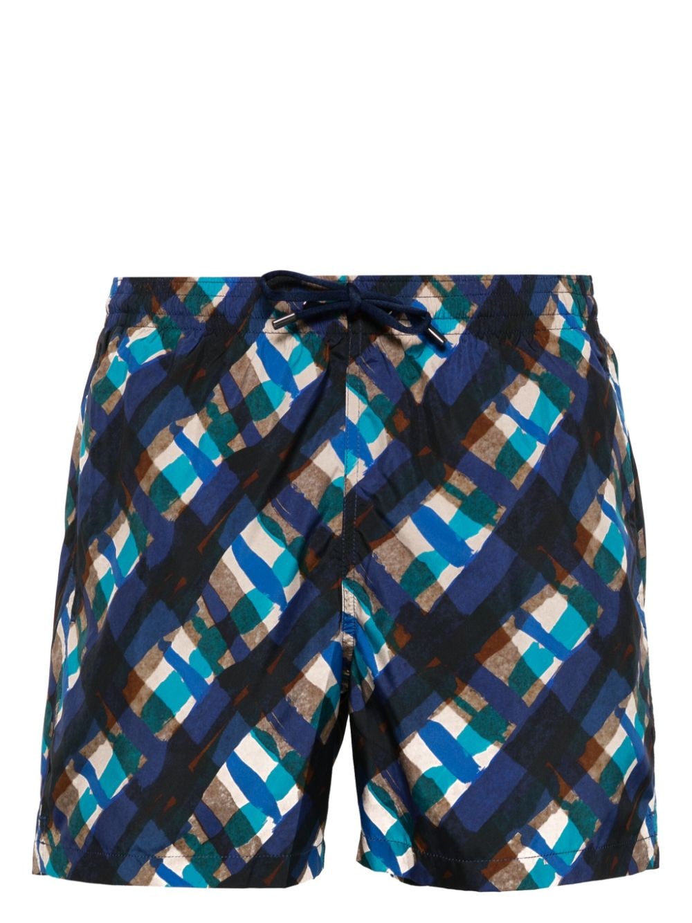 Canali abstract-pattern swim shorts - Blue von Canali