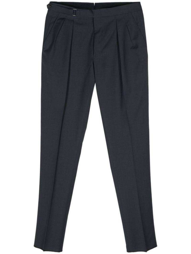 Canali belted slim-fit wool trousers - Blue von Canali