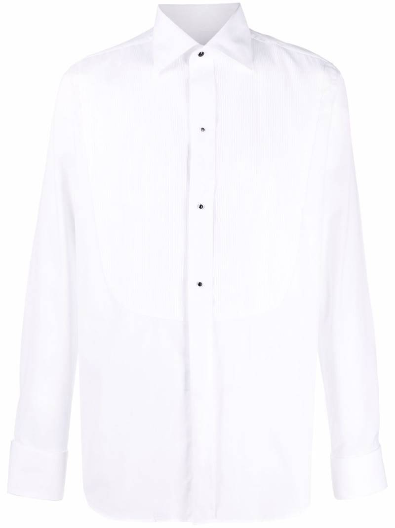 Canali buttoned long-sleeve tuxedo shirt - White von Canali