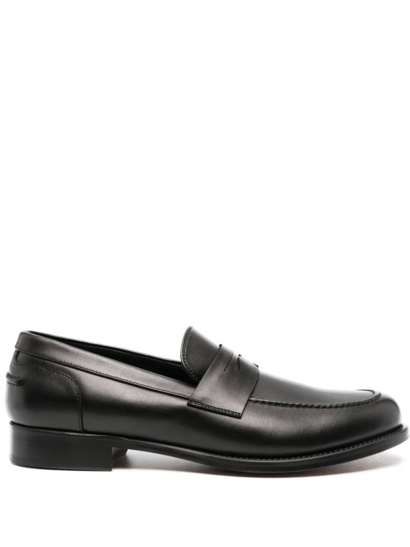 Canali calf leather loafers - Black von Canali