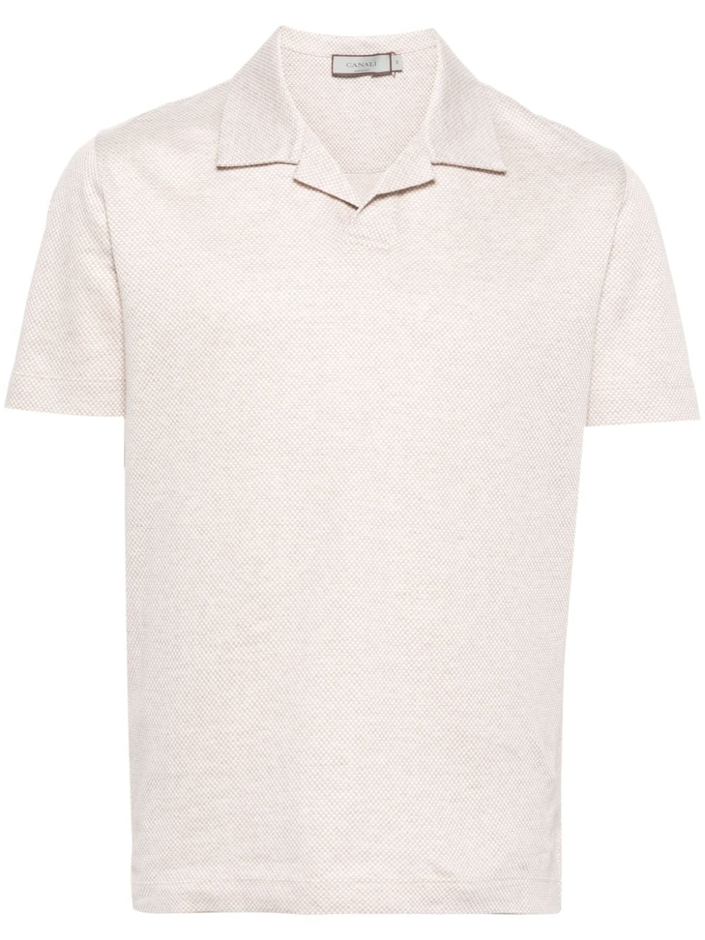 Canali camp-collar cotton polo shirt - Neutrals von Canali