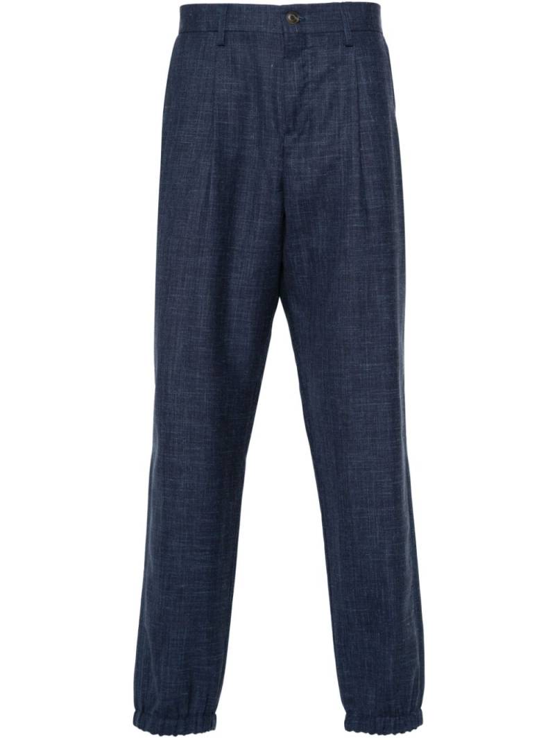 Canali chambray wool-blend trousers - Blue von Canali