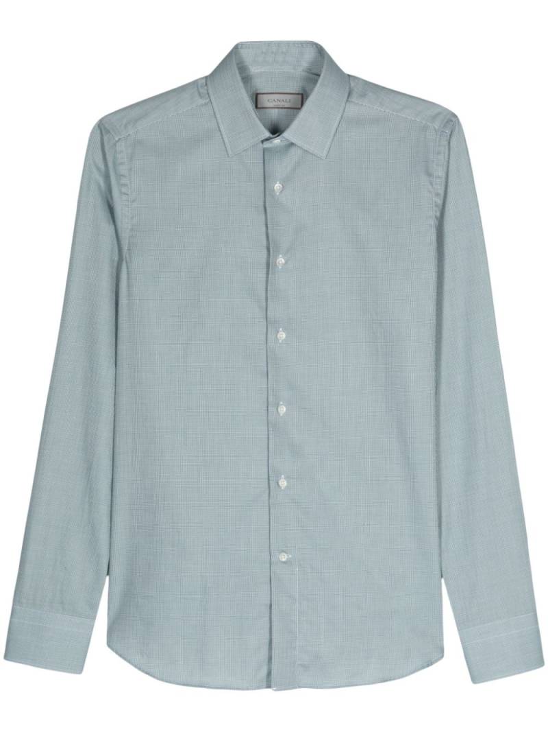 Canali check-print cotton shirt - Green von Canali