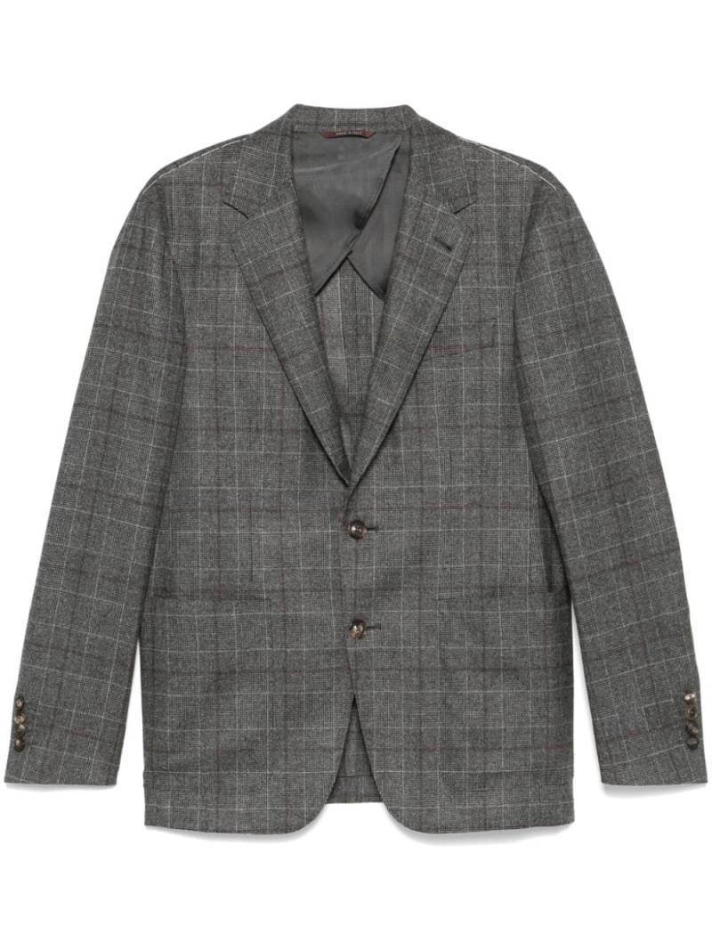 Canali checked blazer - Grey von Canali