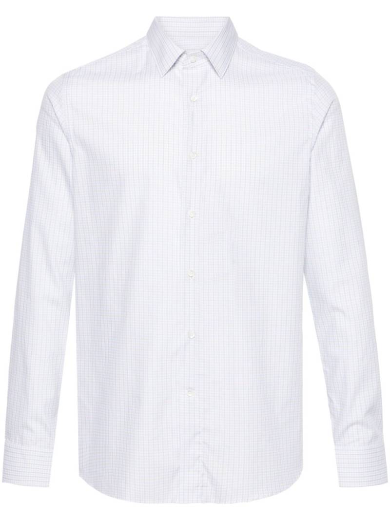 Canali checked cotton shirt - White von Canali