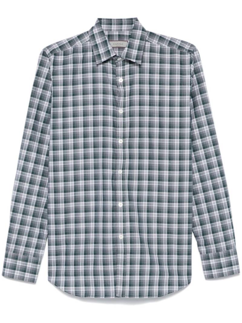 Canali checked shirt - Green von Canali