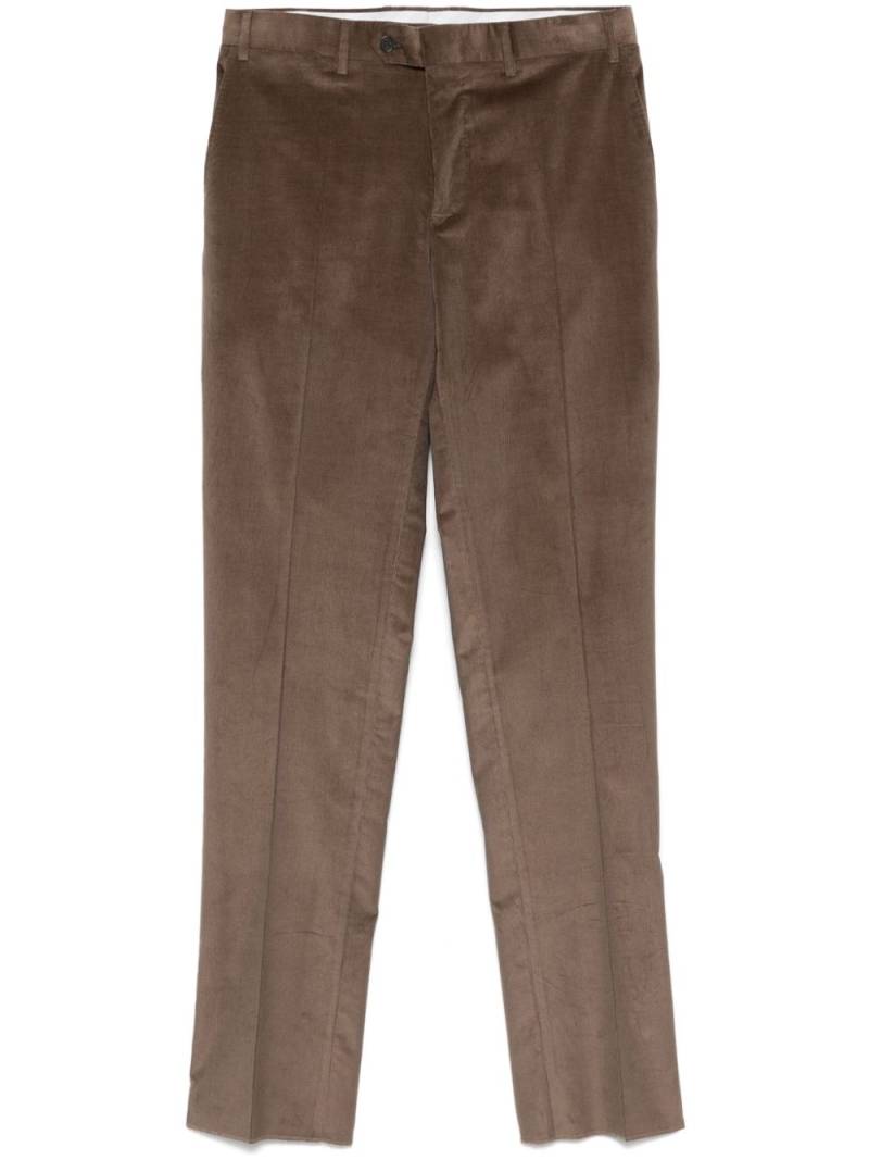 Canali corduroy trousers - Brown von Canali