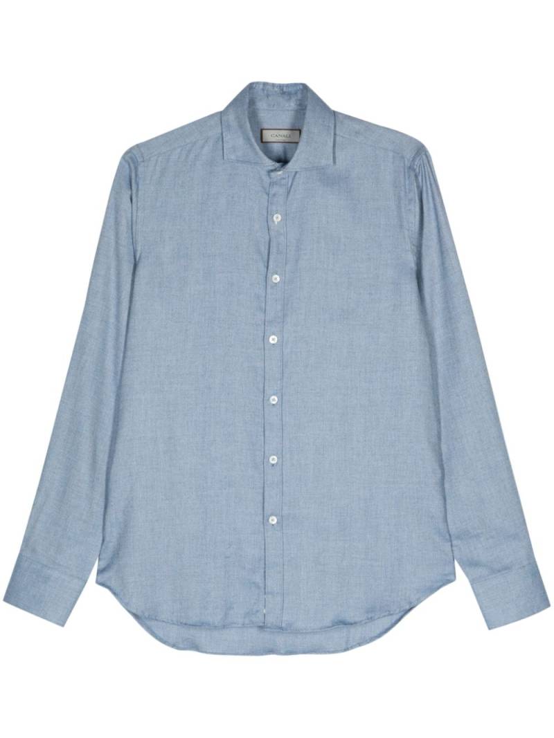 Canali cutaway-collar button-up shirt - Blue von Canali