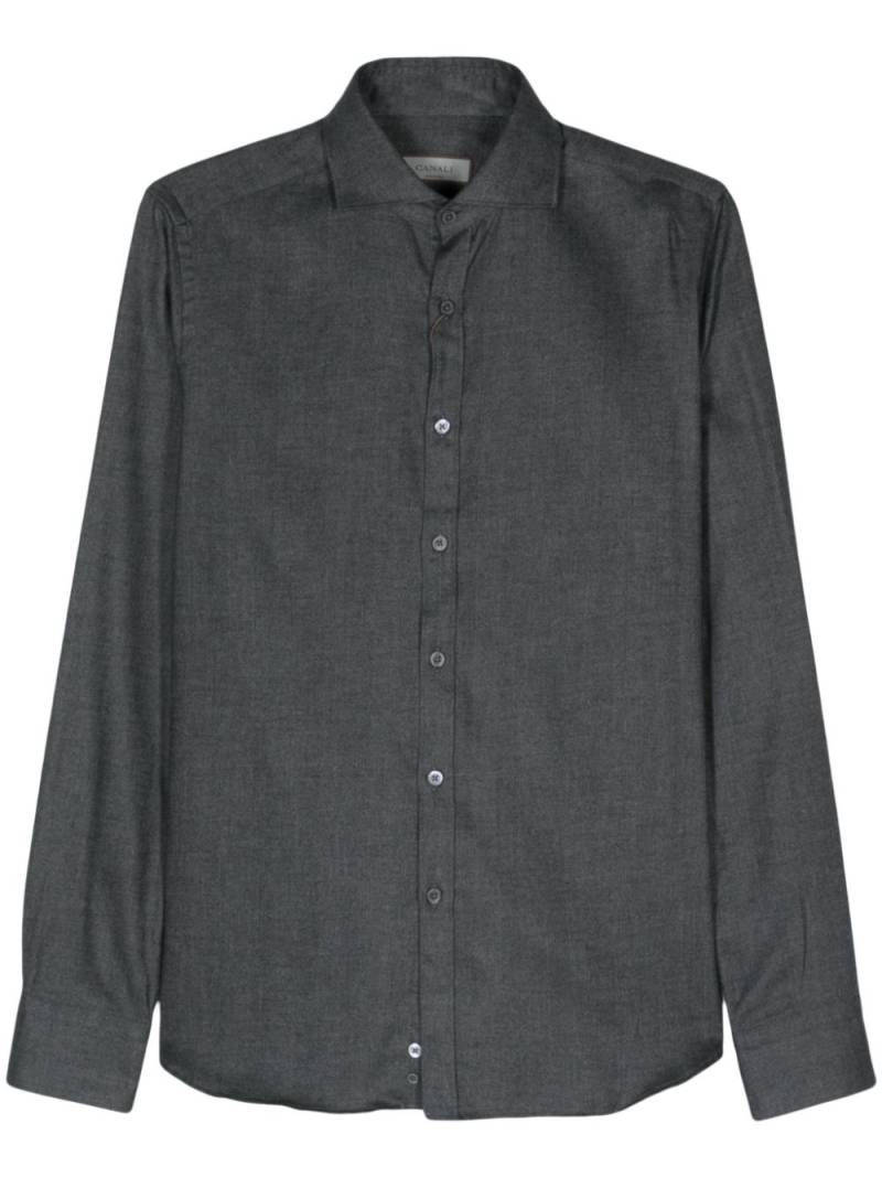 Canali cutaway-collar button-up shirt - Grey von Canali