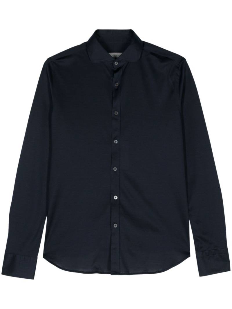 Canali cutaway-collar cotton shirt - Blue von Canali