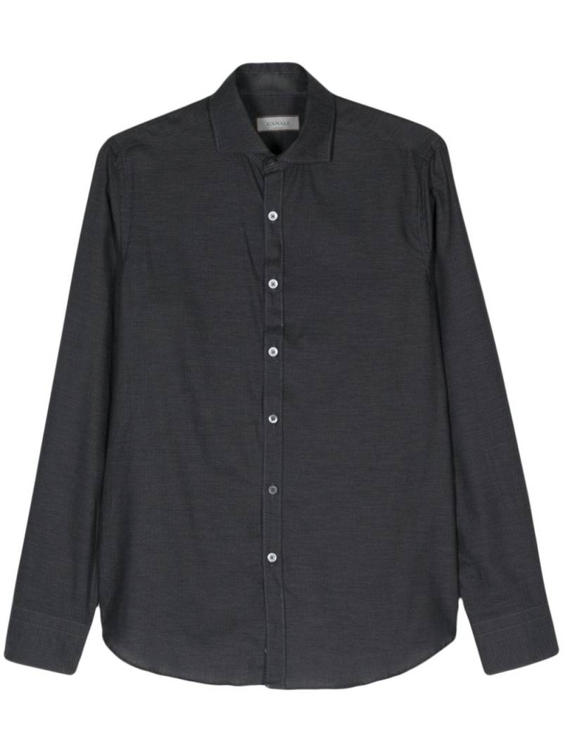 Canali cutaway-collar cotton shirt - Grey von Canali