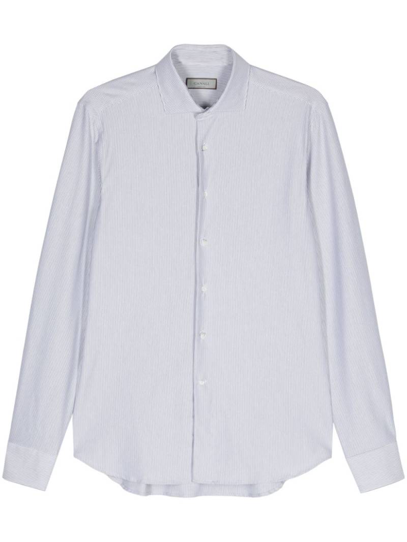 Canali cutaway-collar striped shirt - Grey von Canali