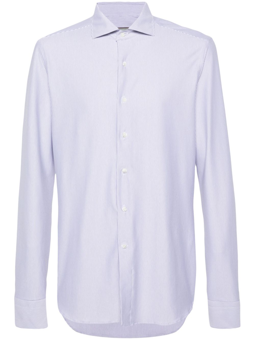 Canali cutaway-collar striped shirt - Purple von Canali