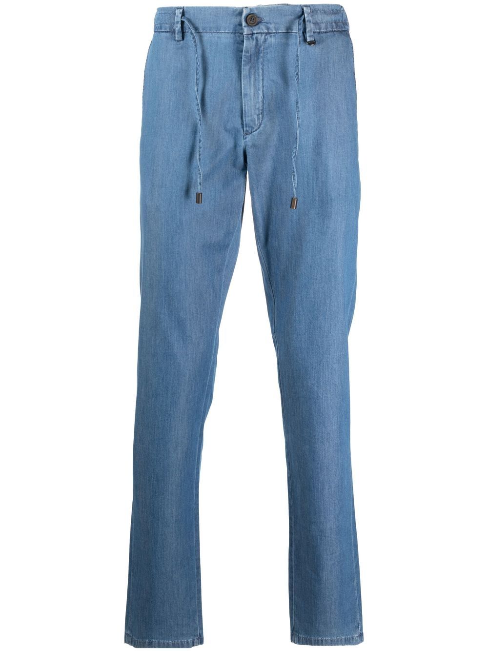 Canali drawstring straight-leg trousers - Blue von Canali