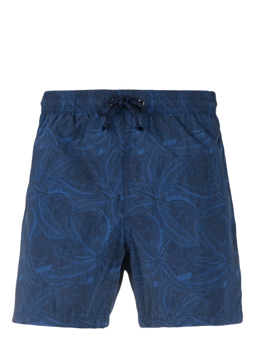 Canali feather-print swim shorts - Blue von Canali