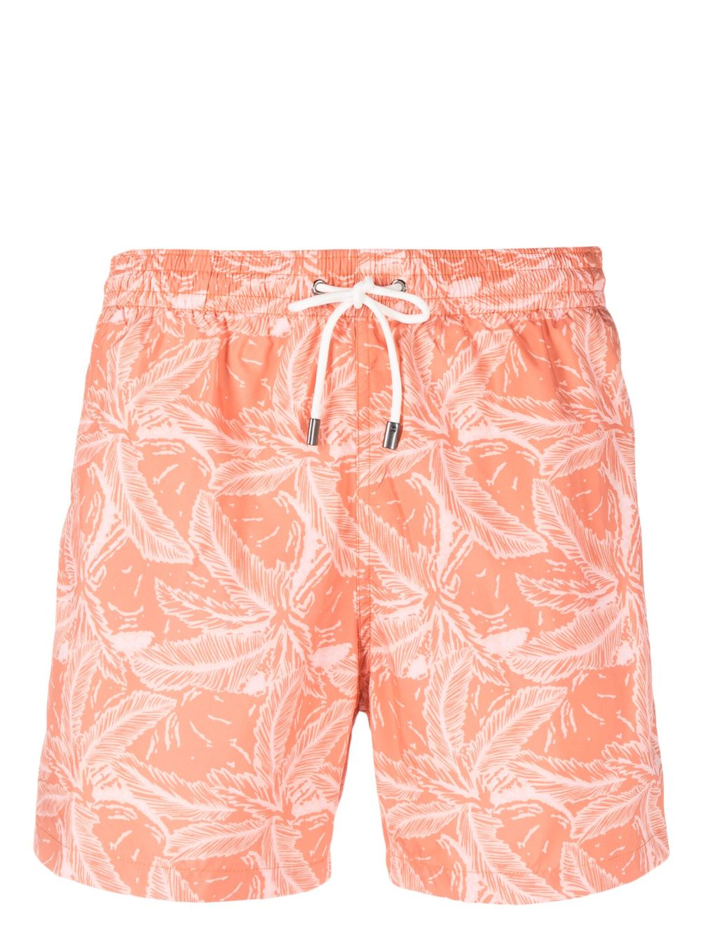 Canali feather-print swim shorts - Orange von Canali