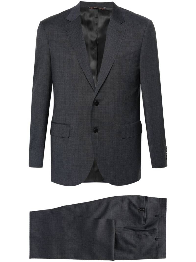 Canali fine-check-pattern wool suit - Blue von Canali