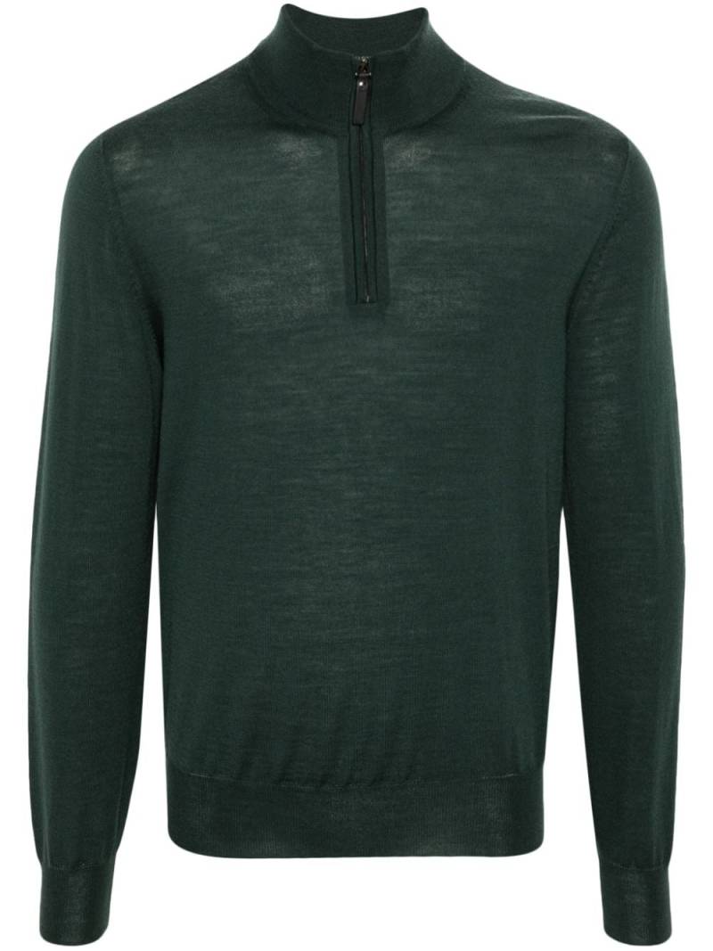 Canali fine-knit sweater - Green von Canali