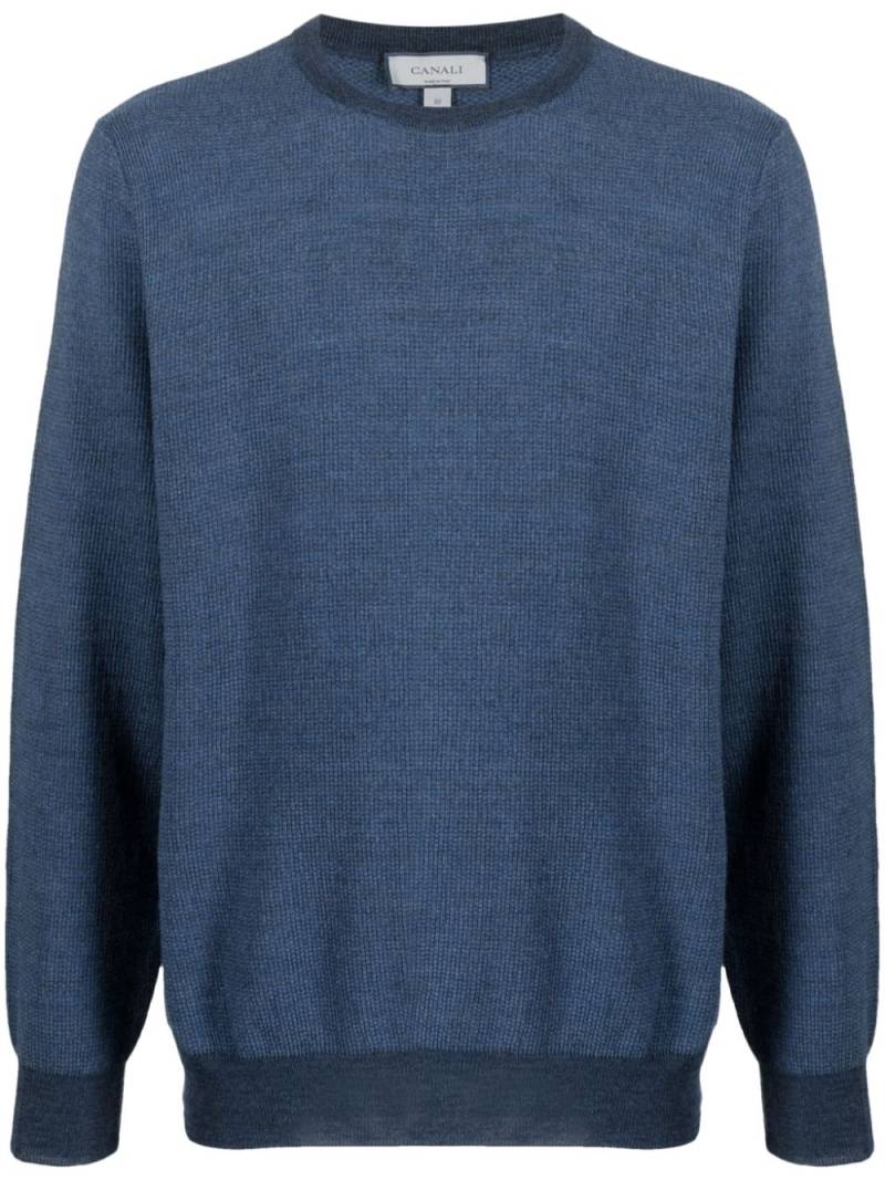 Canali fine-knit wool jumper - Blue von Canali