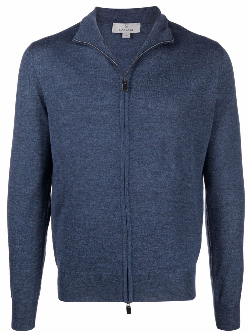 Canali fine-knit zip-up cardigan - Blue von Canali