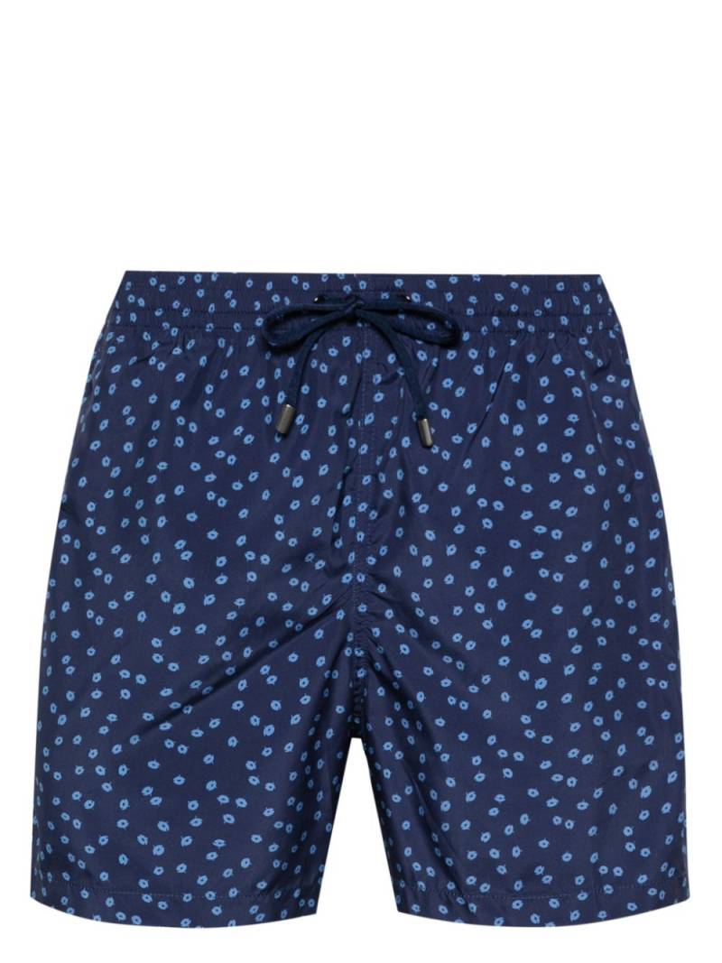 Canali floral-print swim shorts - Blue von Canali