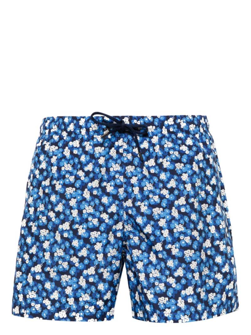 Canali floral-print swim shorts - Blue von Canali