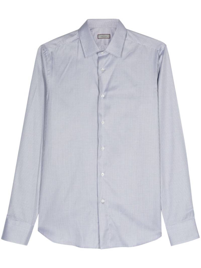 Canali geometric-pattern cotton shirt - Grey von Canali