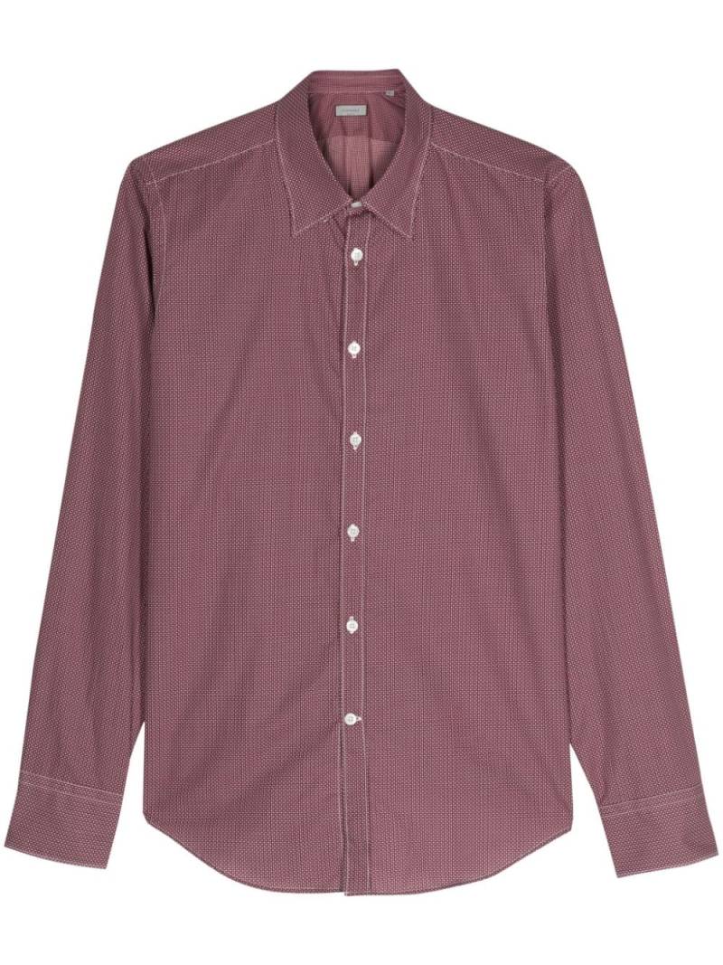 Canali geometric-pattern cotton shirt - Red von Canali