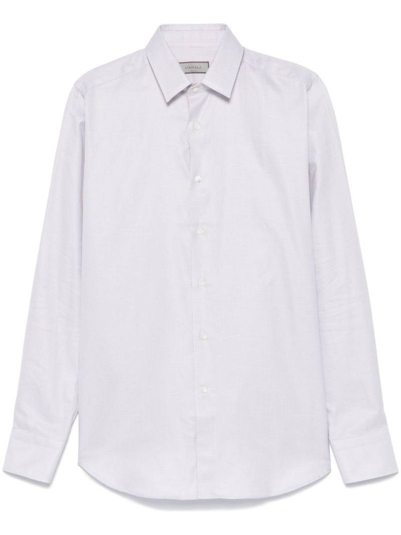 Canali geometric-pattern shirt - Grey von Canali