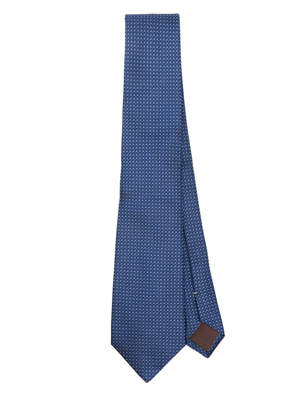 Canali geometric-pattern silk tie - Blue von Canali