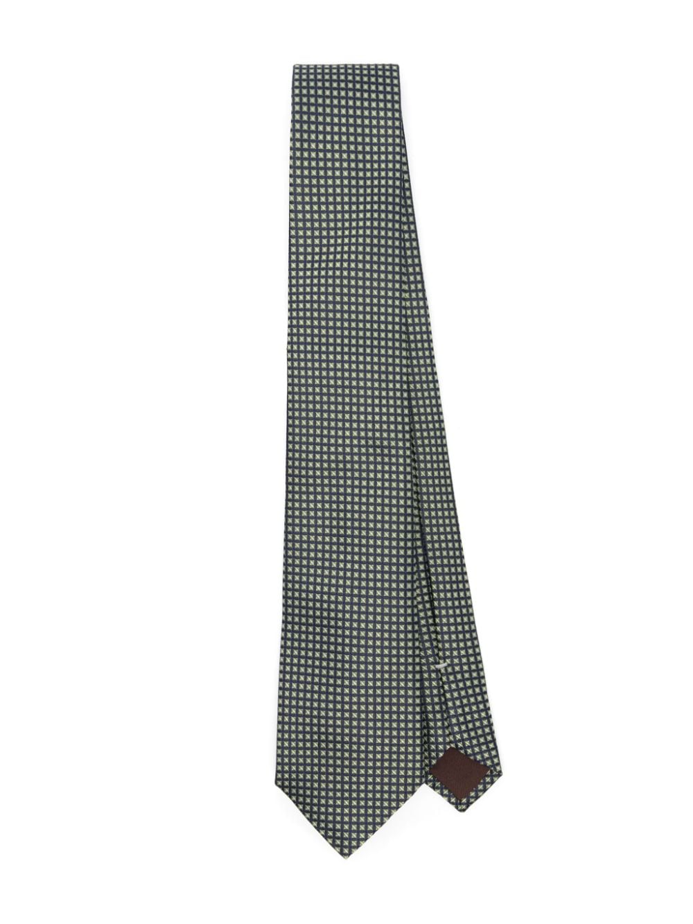 Canali geometric-pattern silk tie - Blue von Canali