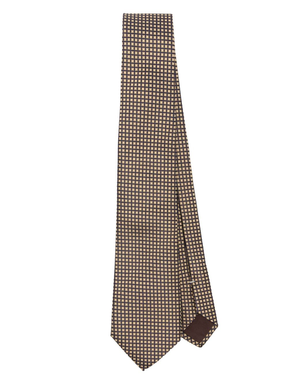 Canali geometric-pattern silk tie - Blue von Canali