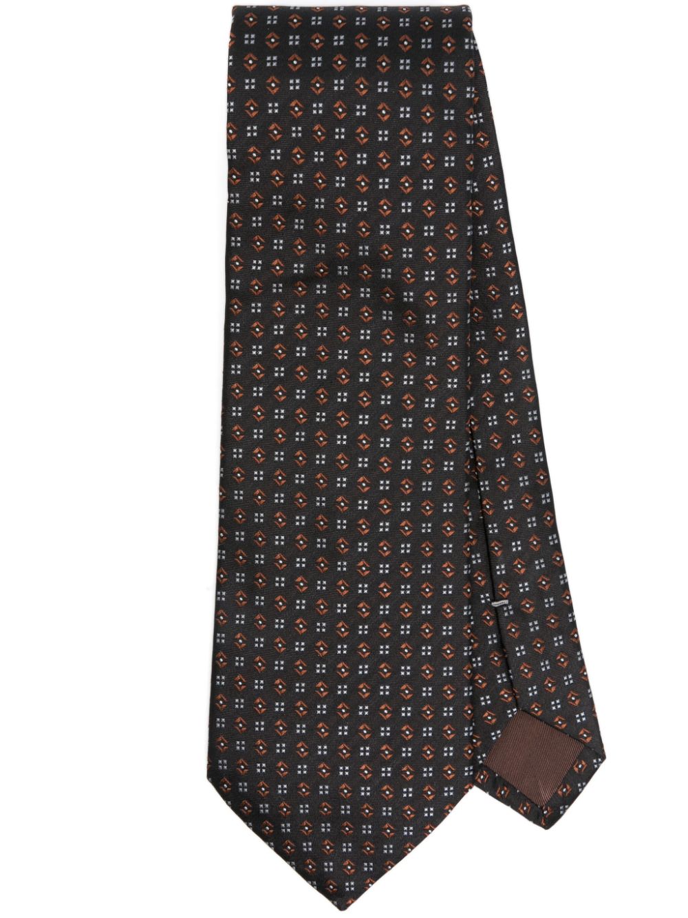 Canali geometric-pattern tie - Black von Canali