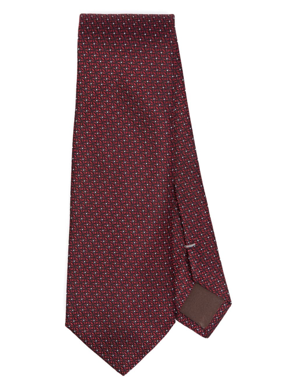 Canali geometric-patterned tie - Red von Canali