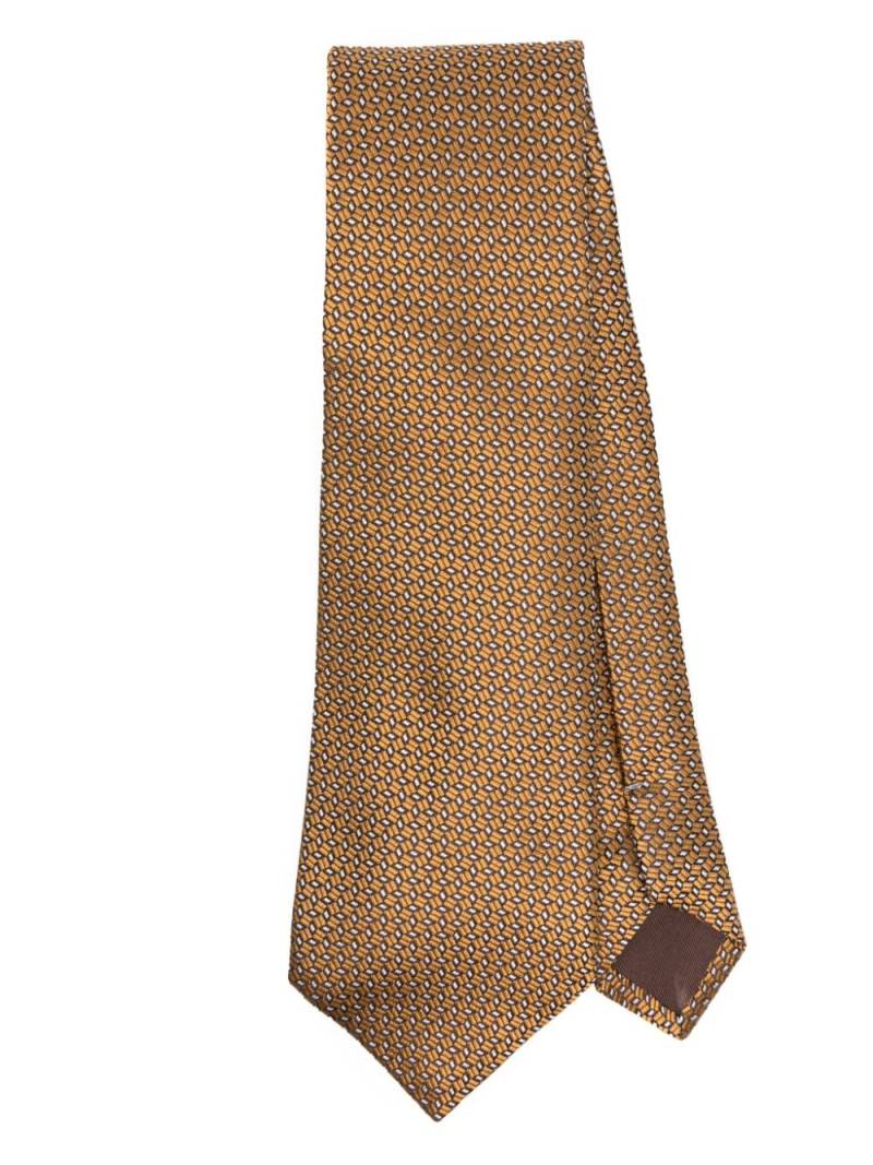 Canali geometric-patterned tie - Yellow von Canali