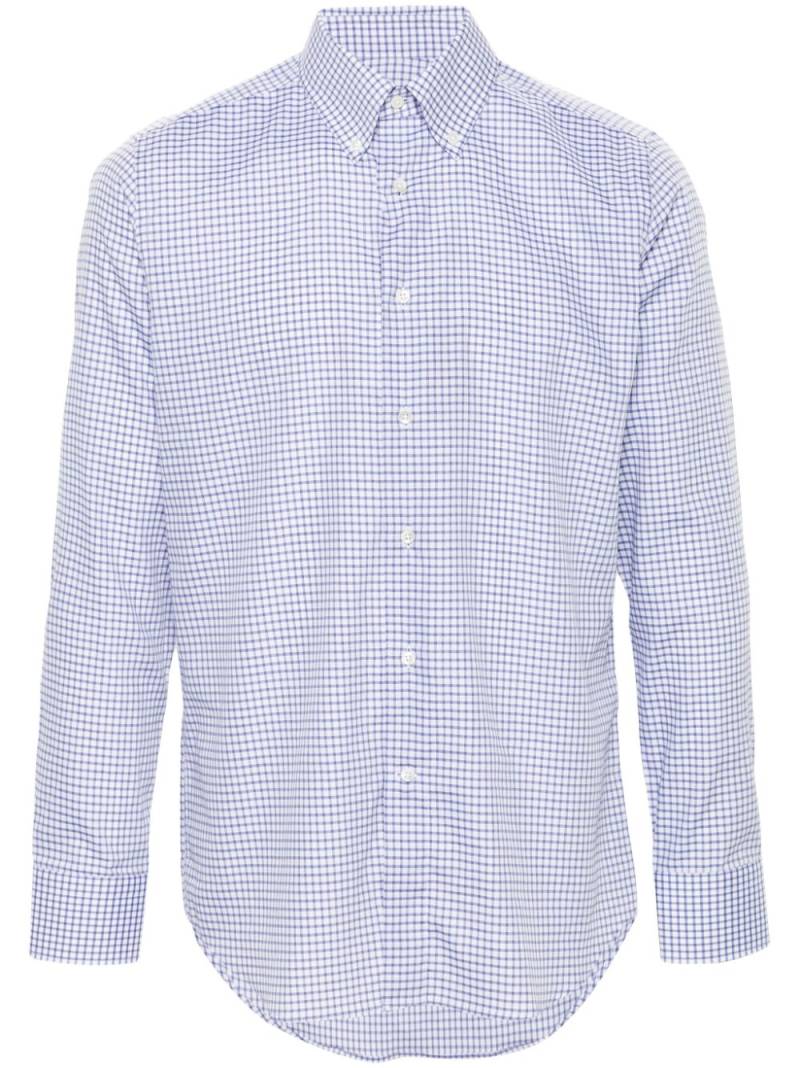 Canali gingham-check shirt - Blue von Canali