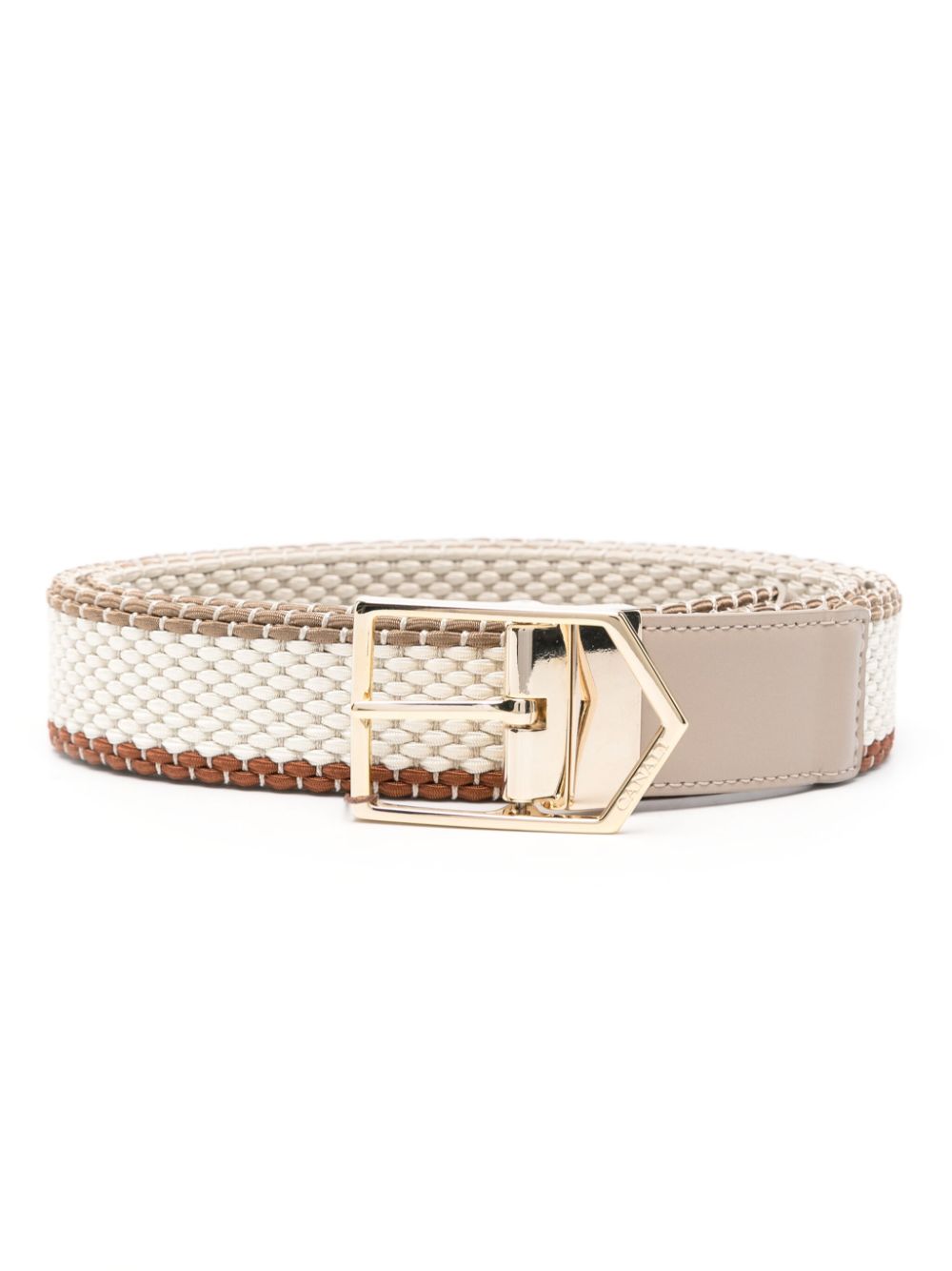 Canali interwoven-strap belt - Neutrals von Canali