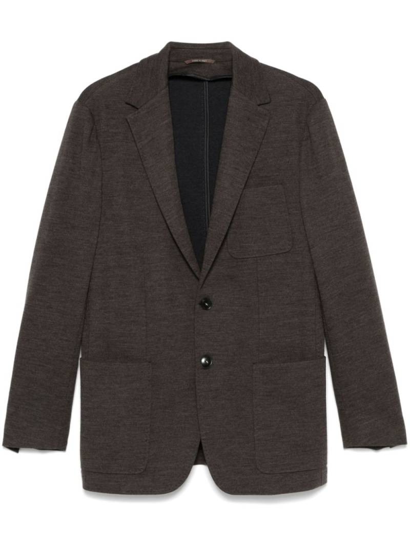 Canali jersey blazer - Brown von Canali