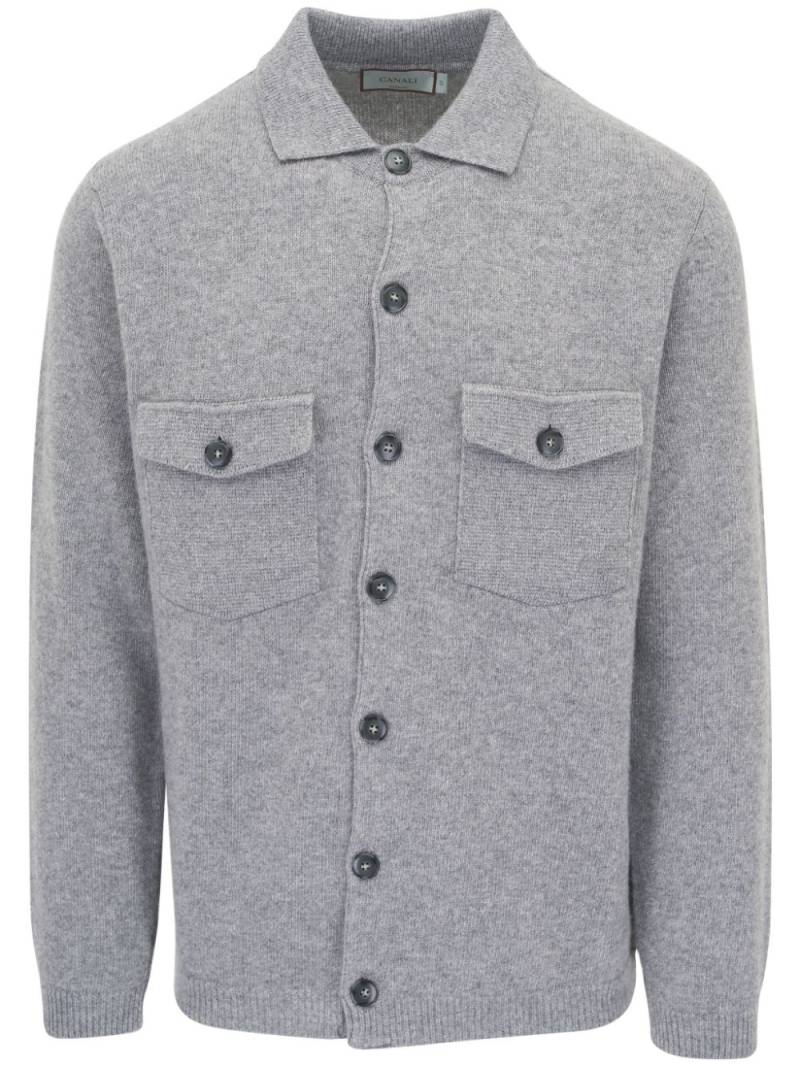 Canali knitted long-sleeve shirt - Grey von Canali